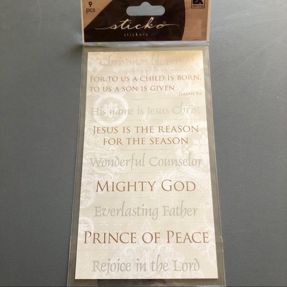 Christian Christmas Scrapbook Stickers 3 Sheet NWT - Picture 2 of 3